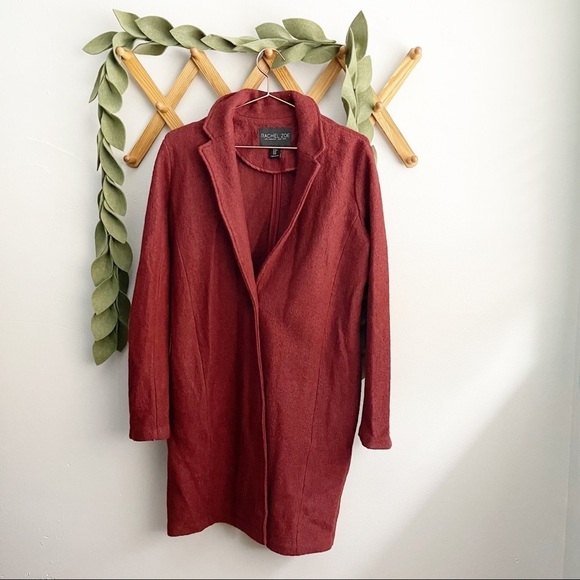 Rachel Zoe Hygge Cocoon Rust Color Wool Blend Coat